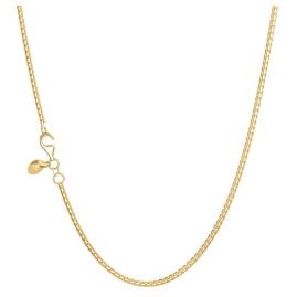 Seinerzeit SZK-6960-013 Women's Box Chain Necklace 1.3 mm Gold Plated