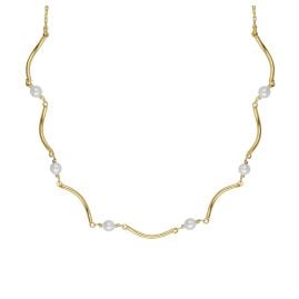 Victoria Cruz A4769-00DG Halskette für Damen Milan Goldfarben mit Perlen