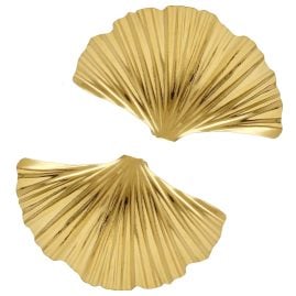 Victoria Cruz A4779-DT Women's Earrings Tokyo Gold Tone Shell
