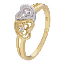 GLIZZ GL8358 Women's Ring 333/8K Bicolor Gold
