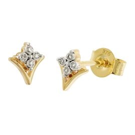 GLIZZ GL8632 Women's Diamond Stud Earrings 333/8K Gold