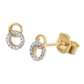 GLIZZ GL8636 Women's Diamond Stud Earrings 333/8K Gold