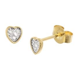 GLIZZ GL8638 Women's Diamond Stud Earrings 333/8K Gold
