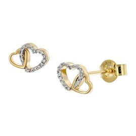 GLIZZ GL8637 Damen Diamant-Ohrringe Gold 333/8K Ohrstecker