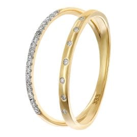 GLIZZ GL8666 Damenring Mit Diamanten Gold 333/8K