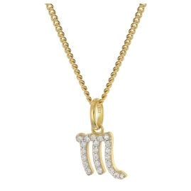 GLIZZ GL8330-08 Sternzeichen Skorpion Gold 333/8K an vergoldeter Silberkette