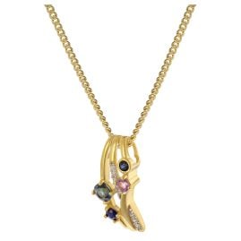GLIZZ GL8352 Women's Jewellery Pendant 333/8K Gold On A Gold-Plated Necklace