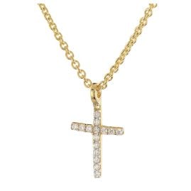 GLIZZ GL8357 Halskette Mit Kleinem Kreuz 333 Gold Zirkonia-Collier