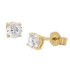 GLIZZ GL1072 Lab Grown Diamond Stud Earrings 0.50 ct 333 Gold