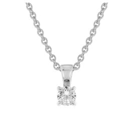 GLIZZ GL1069-45 Lab Grown Diamant Anhänger 0,25 ct Weißgold an Silberkette
