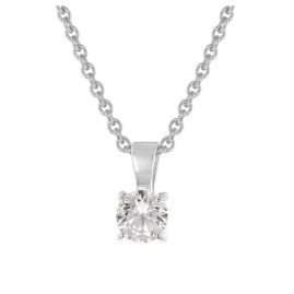GLIZZ GL1071-45 Lab Grown Diamant Anhänger 0,50 ct Weißgold an Silber-Kette