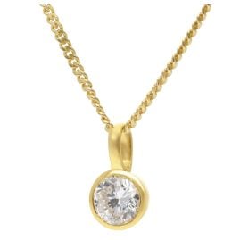 GLIZZ GL1458 Anhänger Gold 333 Lab Grown Diamant 0,50 ct + vergoldete Kette