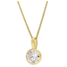 GLIZZ GL1460 Anhänger Gold 333 Lab Grown Diamant 1,0 ct + vergoldete Kette