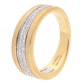 GLIZZ GL1672 Women's Diamond Ring Gold 585/14K Two-Colour