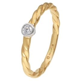 GLIZZ GL1678 Damenring Gold 585 / 14K mit Diamant 0,06 ct