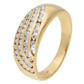 GLIZZ GL1679 Damenring Gold 585 mit Diamant 0,50 ct W Si Goldring