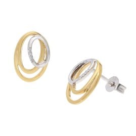 GLIZZ GL1685 Women's Diamond Stud Earrings Gold 585