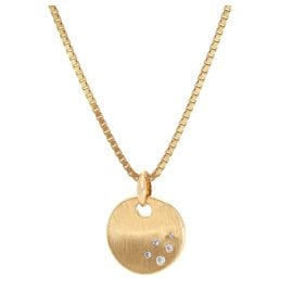 GLIZZ GL1689 Diamant-Anhänger Gold 585 mit goldplattierter Silberkette