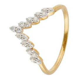 GLIZZ GL1284 Damenring mit Lab-Grown Diamanten 333 Gelbgold