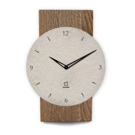 Natuhr 18NU1-10-3 Funk-Wanduhr Großglockner Massivholz Eiche Sandstein