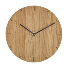 Natuhr 29NU1-10-1 Wanduhr Solide Mini Massivholz Eiche Geölt Mit Quarzwerk