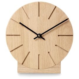 Natuhr 12NU1-11-1 Wanduhr / Tischuhr Boom Eiche Massivholz Quarzwerk