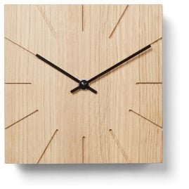 Natuhr 8NU2-11-1 Wanduhr / Tischuhr Beam Eiche Massivholz Funkuhr