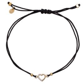 Alisia AL4239.01.530 Armband für Damen Schwarz/Goldfarbenes Herz