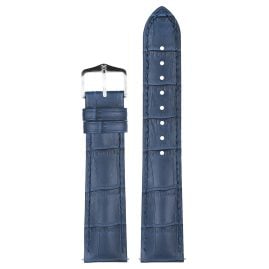 Hirsch 01028080-2-22 Uhrenarmband Duke L 22 mm Leder Blau