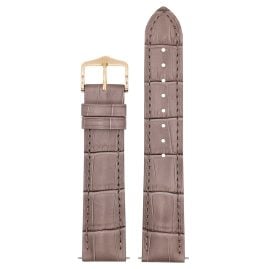 Hirsch 01028137-1-20 Leather Strap for Watches Duke M 20 mm Taupe