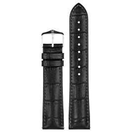 Hirsch 01028150-2-20 Leder-Armband für Uhren Duke M 20 mm Schwarz