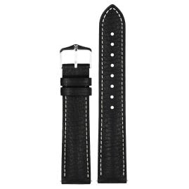 Hirsch 01302150-2-18 Armband für Uhren Boston M 18 mm Leder Schwarz