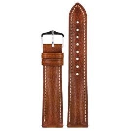 Hirsch 01302170-2-20 Armband für Uhren Boston M 20 mm Leder Goldbraun