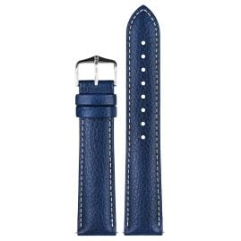 Hirsch 01502081-2-20 Leather Strap for Watches Kansas L 20 mm Blue