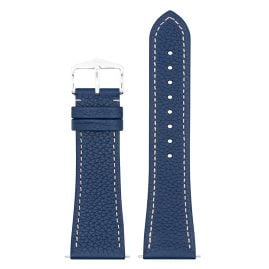 Hirsch 01802180-2-20 Uhren-Armband Bologna M 20 mm Leder Blau