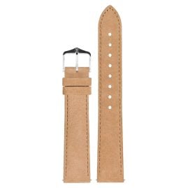 Hirsch 03433090-2-20 Leather Strap for Watches Osiris Nubuk L 20 mm Beige