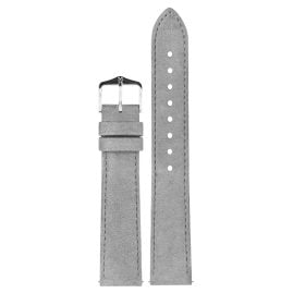 Hirsch 03433130-2-20 Leather Strap for Watches Osiris Nubuk M 20 mm Grey