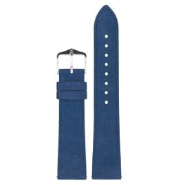 Hirsch 03433180-2-18 Leather Strap for Watches Osiris Nubuk M 18 mm Dark Blue