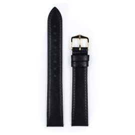 Hirsch 03475150-1-18 Strap for Watches Osiris M 18 mm Black Leather