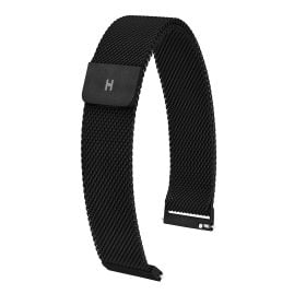 Hirsch 30161450-5-20 Mesh Watch Bracelet 20 mm Black