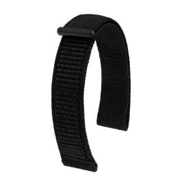 Hirsch 1409050-5-20 Watch Strap Vocem Nylon 20 mm Black
