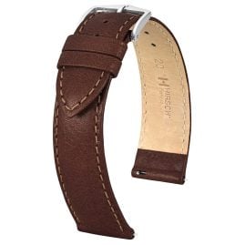 Hirsch 17920210-2-20 Leather Watch Strap Forest L 20 mm Brown