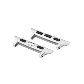 Hirsch AD1000-2-44 Adapter Compatible with Apple Watch Silver Tone 22 mm