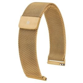 Hirsch 30161410-1-20 Mesh Watch Bracelet 20 mm Gold Tone