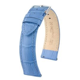 Hirsch 01028083-2-20 Uhren-Armband Duke L 20 mm Leder Hellblau