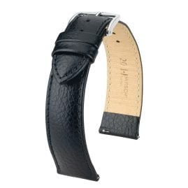 Hirsch 01502050-2-22 Uhrenarmband Kansas L 22 mm Leder Schwarz