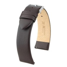 Hirsch 03702010-2-22 Leather Strap for Watches Toronto L 22 mm Brown