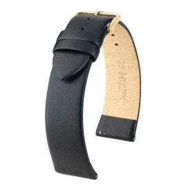 Hirsch 03702150-1-18 Lederarmband für Uhren Toronto M 18 mm Schwarz
