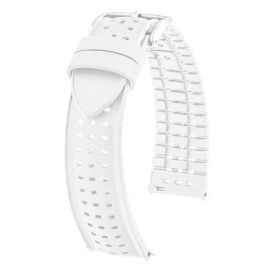 Hirsch 0920099100-2-20 Uhrenarmband Nyad M 20 mm Kautschuk Weiß