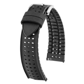 Hirsch 0925099150-2-20 Uhren-Armband Nyad M 20 mm Kautschuk Schwarz